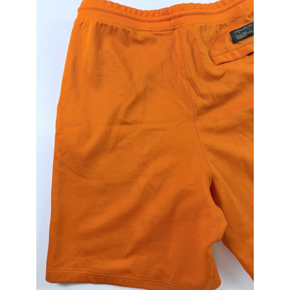 AKOO Mens Sweat Shorts Preppy Summer Patchwork Orange Green Blue XL Fox Top Hat - Picture 6 of 6